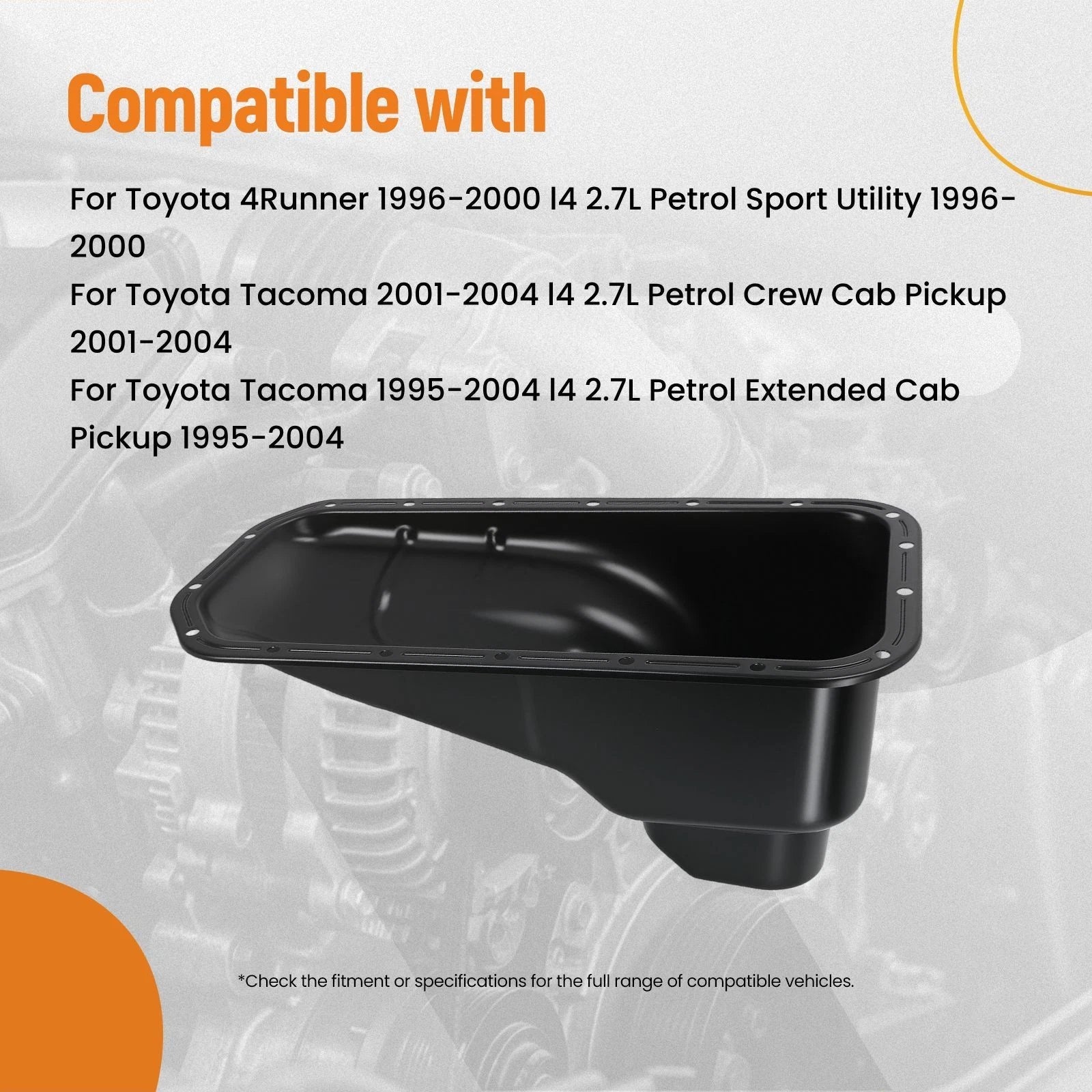 Engine Oil Sump Unit for Toyota 4Runner/Tacoma (1995–2004) Steel