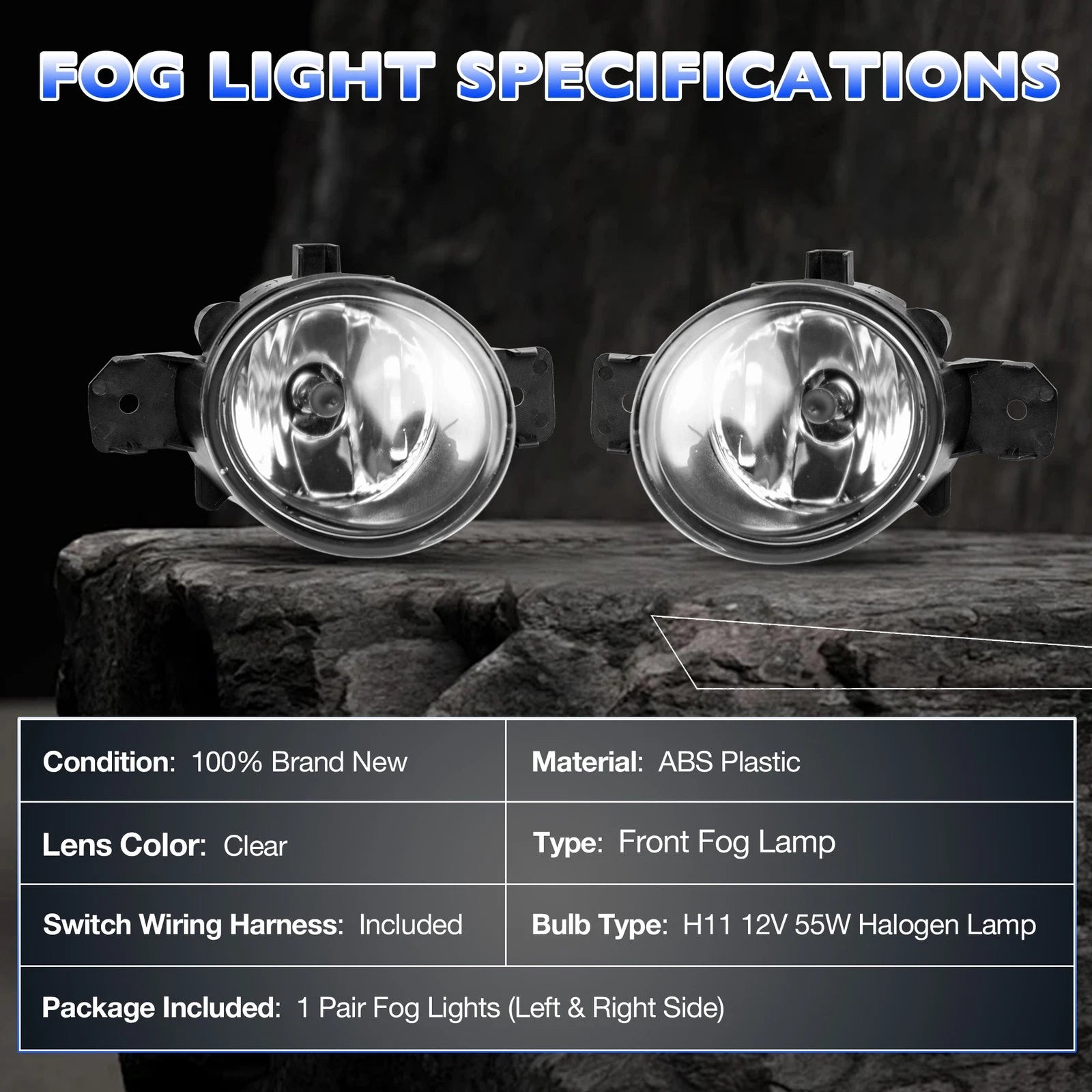 Pair LED Fog Lights for Nissan Altima Versa Sentra (2004–2019)