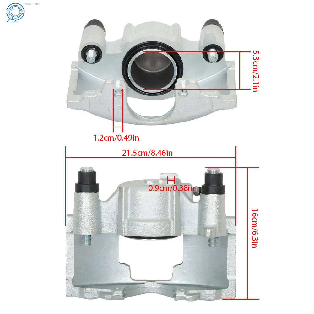 2x Front Brake Caliper for GMC C2500 (1989-1998) & Cadillac DeVille (1990)