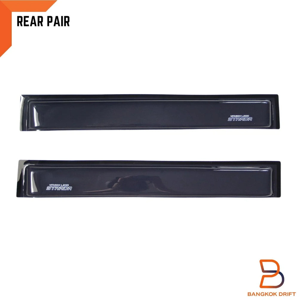 Slim Door Visors for Mitsubishi Triton MK 4-Door Ute (1996-2006)