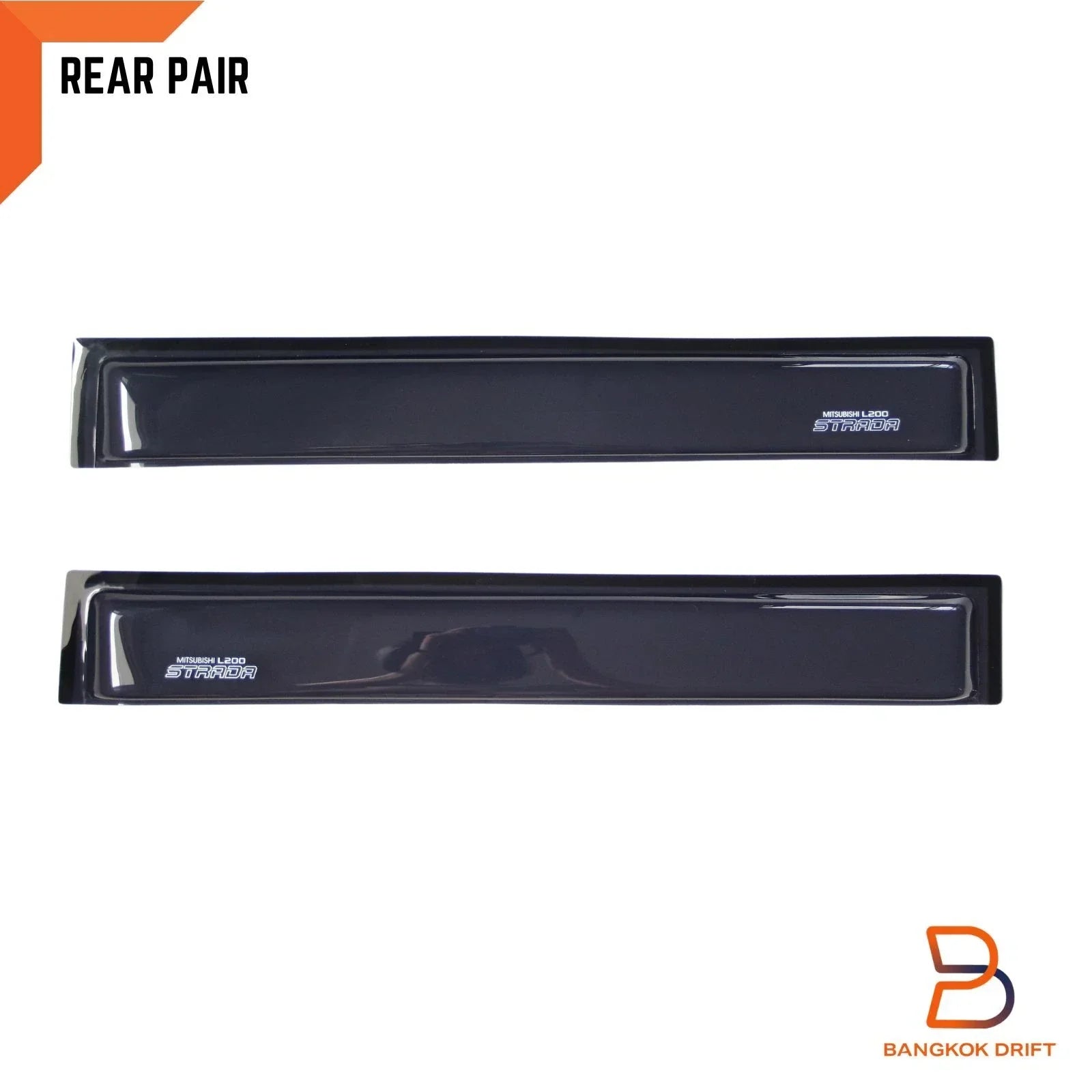 Slim Door Visors for Mitsubishi Triton MK 4-Door Ute (1996-2006)