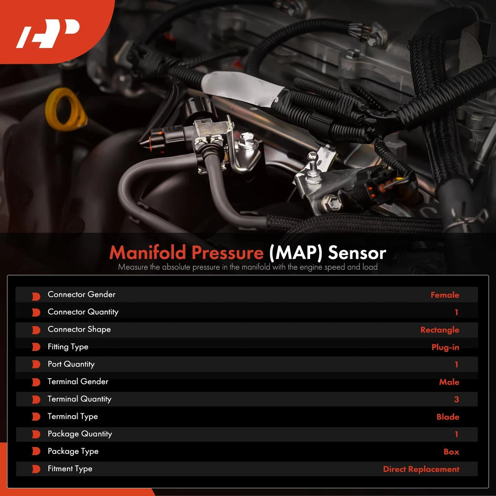 MAP Manifold Pressure Sensor for Chevy Silverado 2500 HD (2011-2016)
