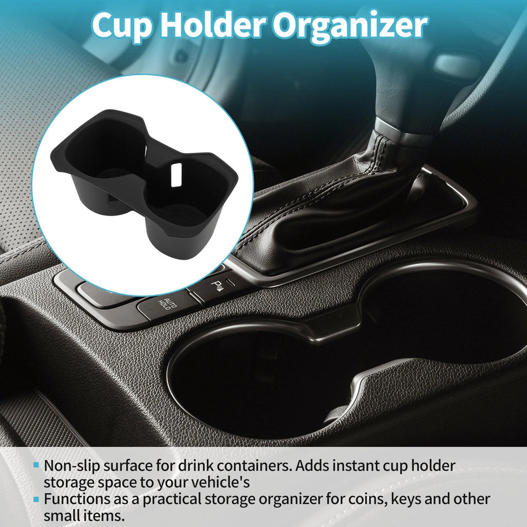 Center Console Cup Holder Organizer for Toyota RAV4 (2019–2021) TPE Black