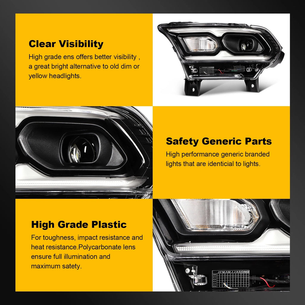 Left Driver Side LED Headlight Assembly for Dodge Durango (2021–2024)