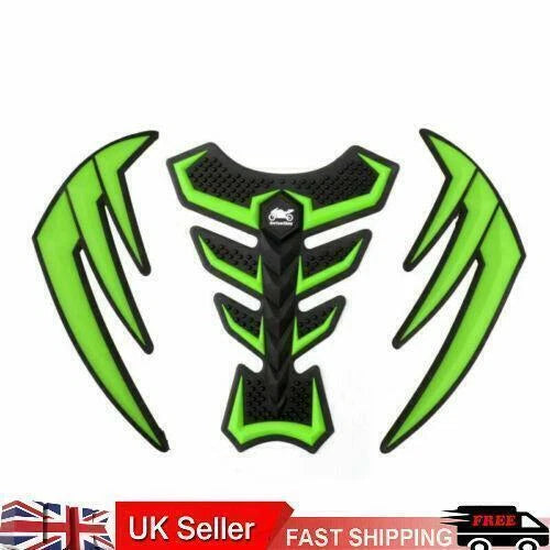 3D Rubber Side Tank Pad Protector for Kawasaki ZX6R ZX10R Z1000 (2000–2023)