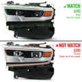 Full LED Projector Headlight for Ram 1500 (2019–2024) AFS Black Left Driver