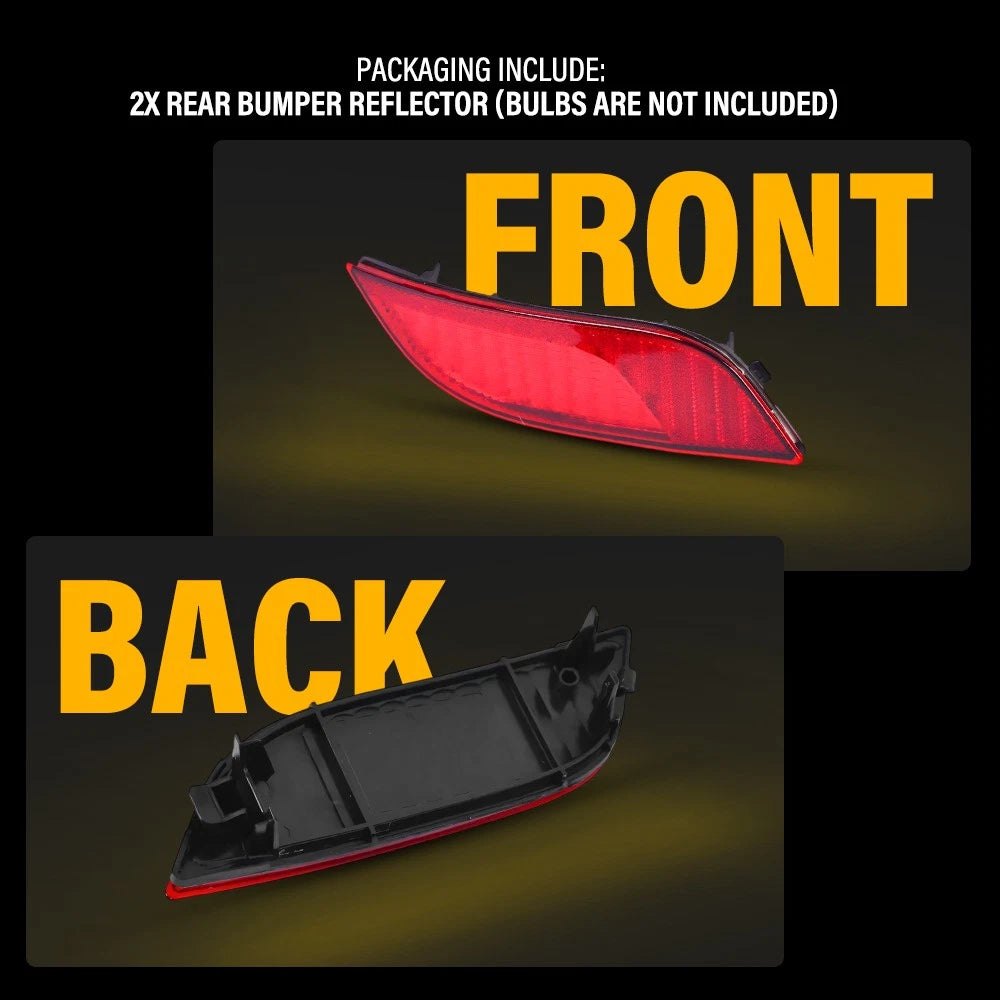 Set of 2 Rear Bumper Reflector Marker Lights for Jeep Compass (2017–2019)