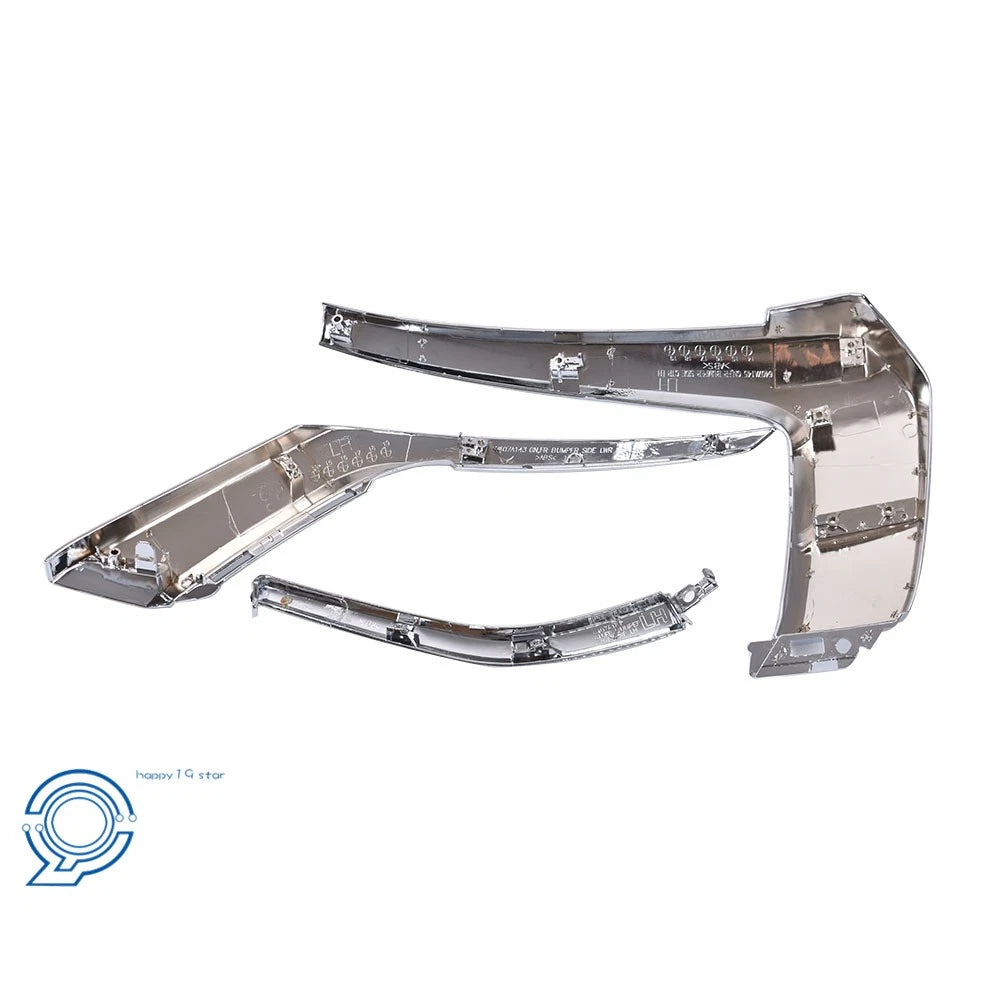 3 pc Set Front Bumper Chrome Trim Molding for Mitsubishi Outlander (2016-2019)