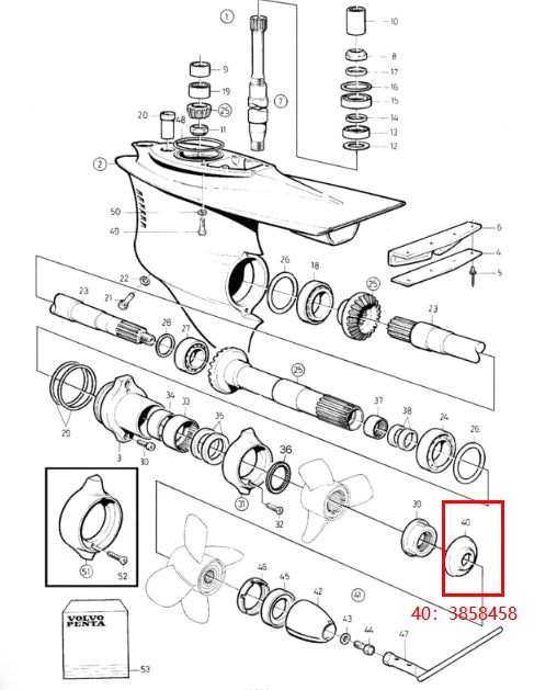 Thrust Washer for Volvo Penta TAMD31D AD31D-A TAMD41P TAMD31M (1970–2023)