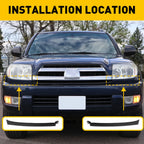 Set of 2 Front Grille Headlight Filler Trim Panels for Toyota 4Runner (2003–2005)