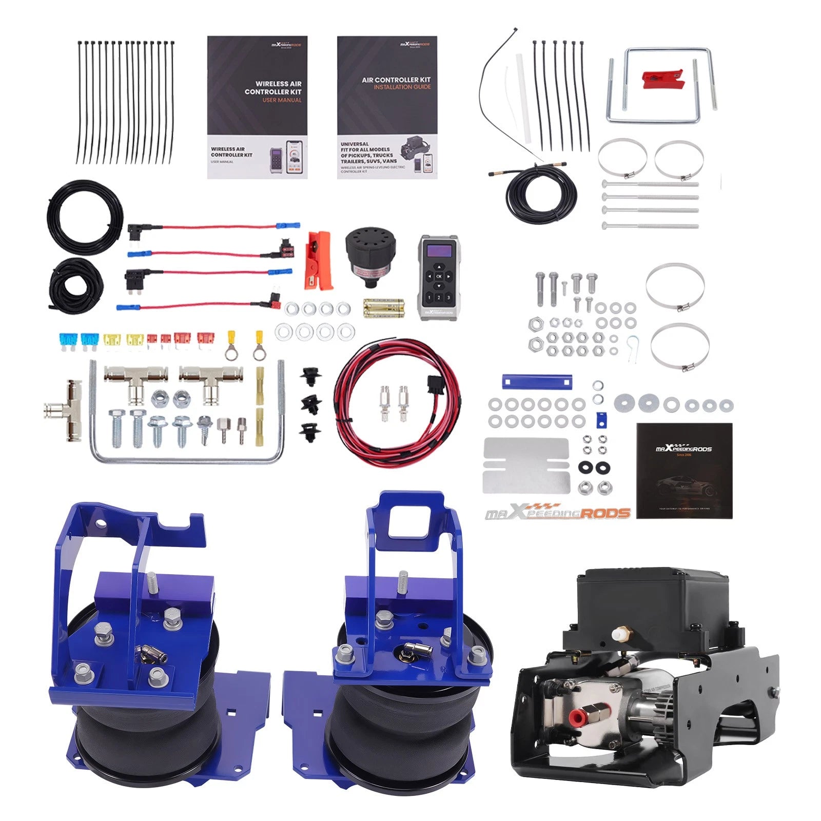 Air Suspension Springs + Wireless Compressor for Ford F350 (2011–2016)