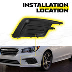 2X Front Fog Light Lamp Bezel Cover for Subaru Legacy (2018–2019)