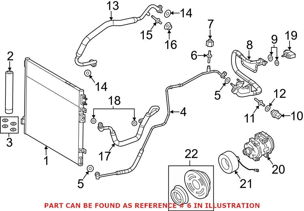 A/C Service Valve Core for Chrysler ProMaster 3500 (2014–2023)