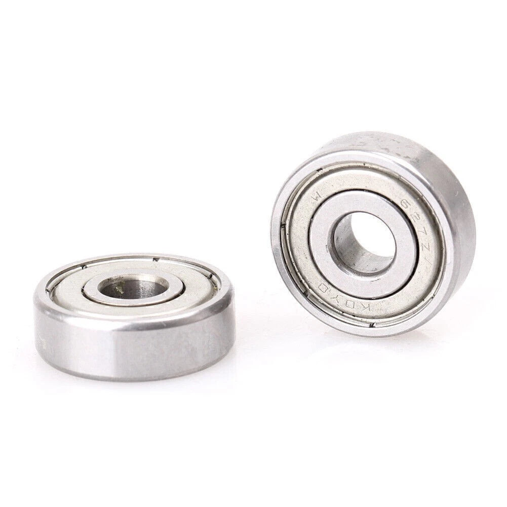 Set of 10 Miniature Deep Groove Ball Bearings 627ZZ 627-2Z 7x22x7mm