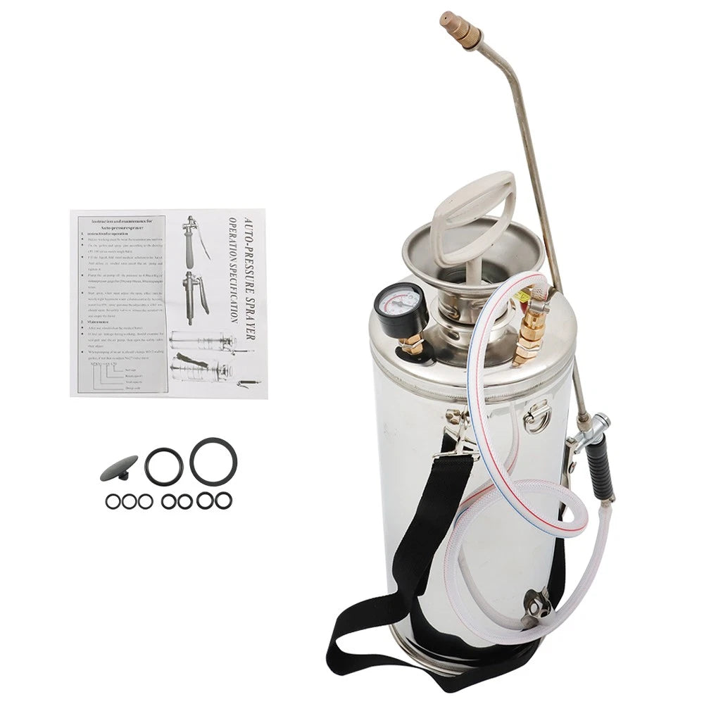 2 Gallon Stainless Steel Hand Pump Sprayer for Garden and Farm