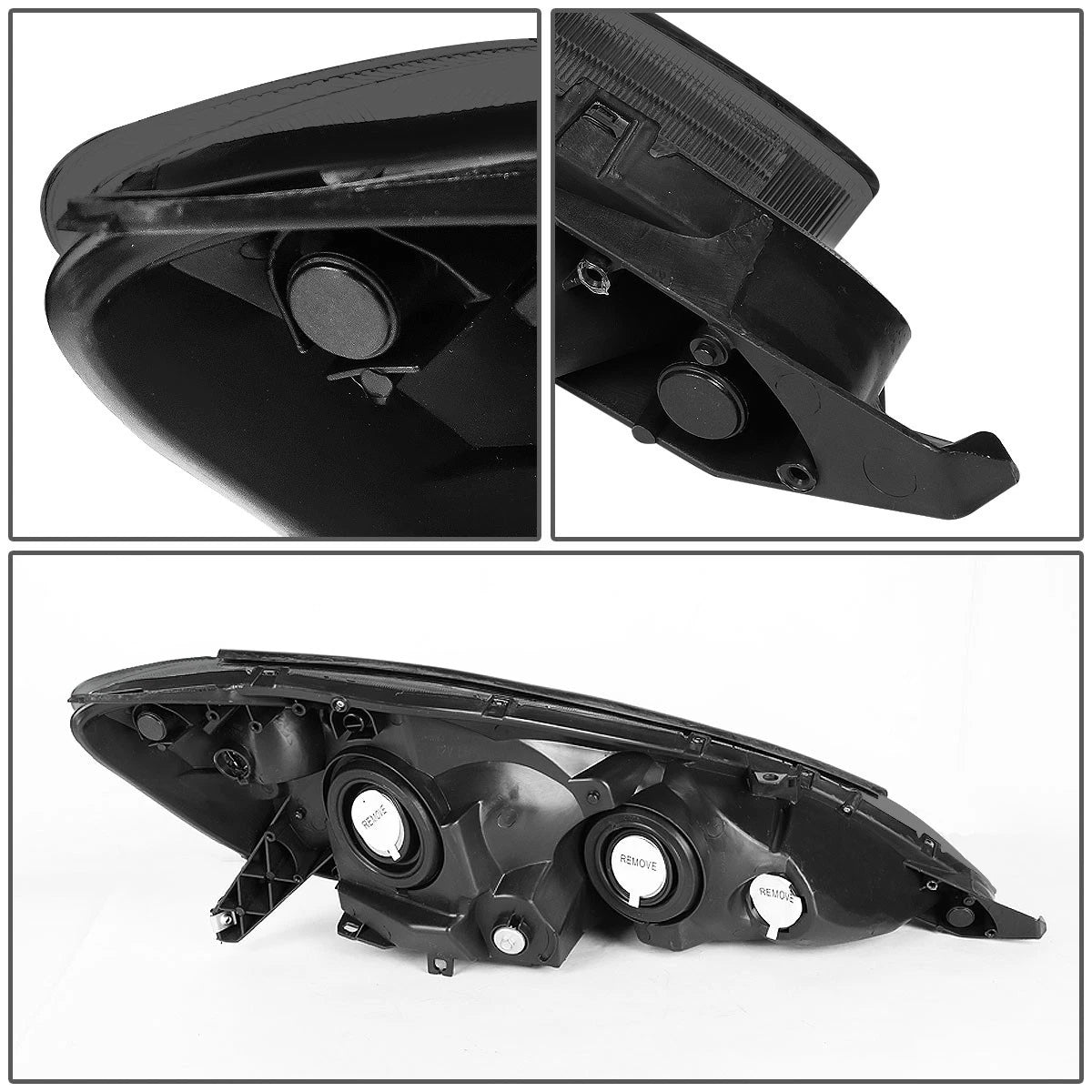 Pair of Smoked Housing Clear Side Corner Headlights for Sienna XL20 (2006–2010)