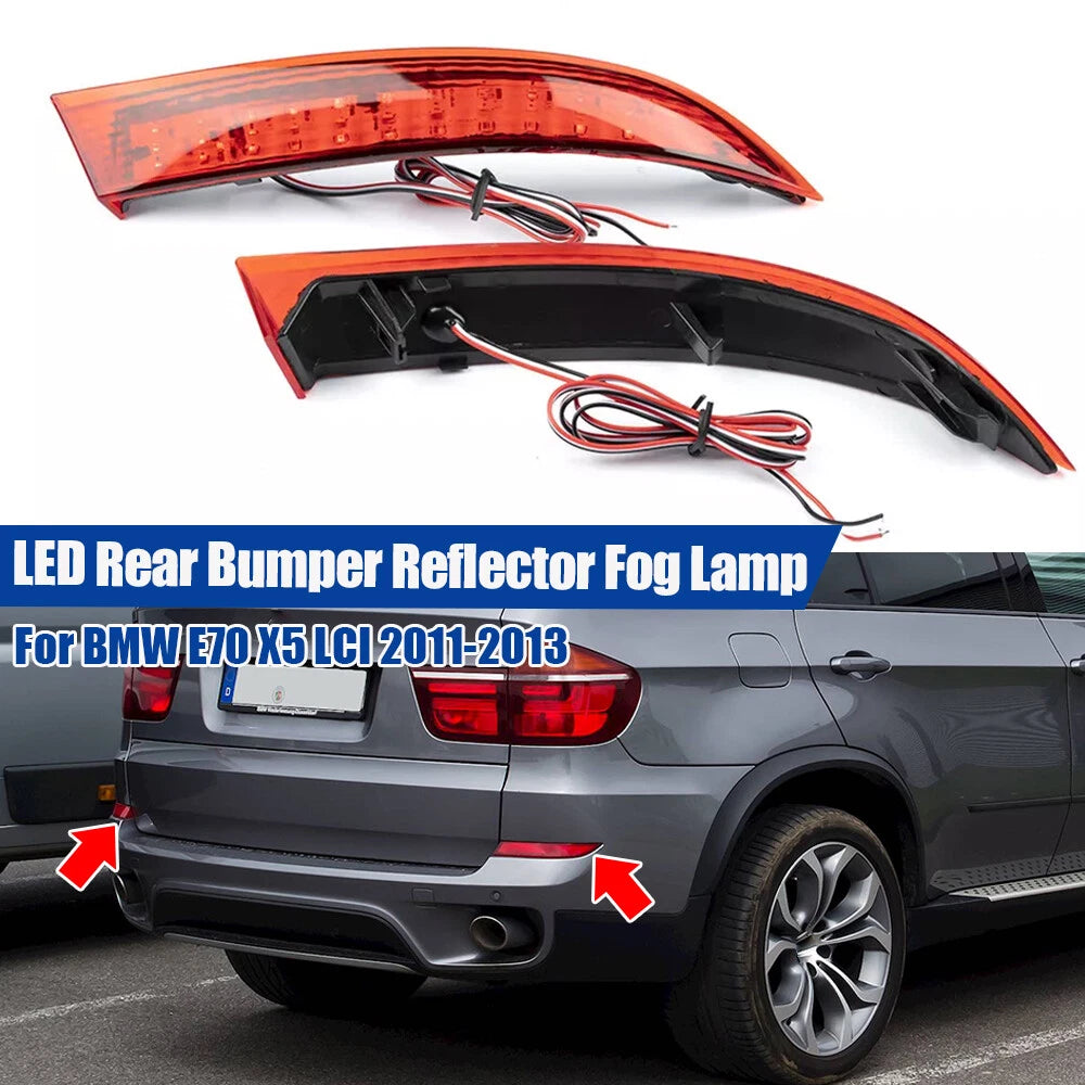 LED Rear Bumper Reflector Tail Brake Light Lamp for BMW E70 X5 (2011–2013)