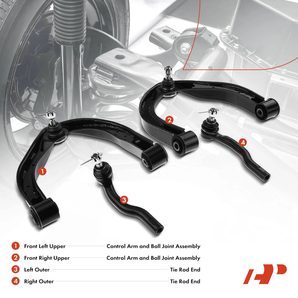 Set of 4 Front Upper Control Arms with Ball Joints for Nissan Infiniti QX56 (2004–2010)