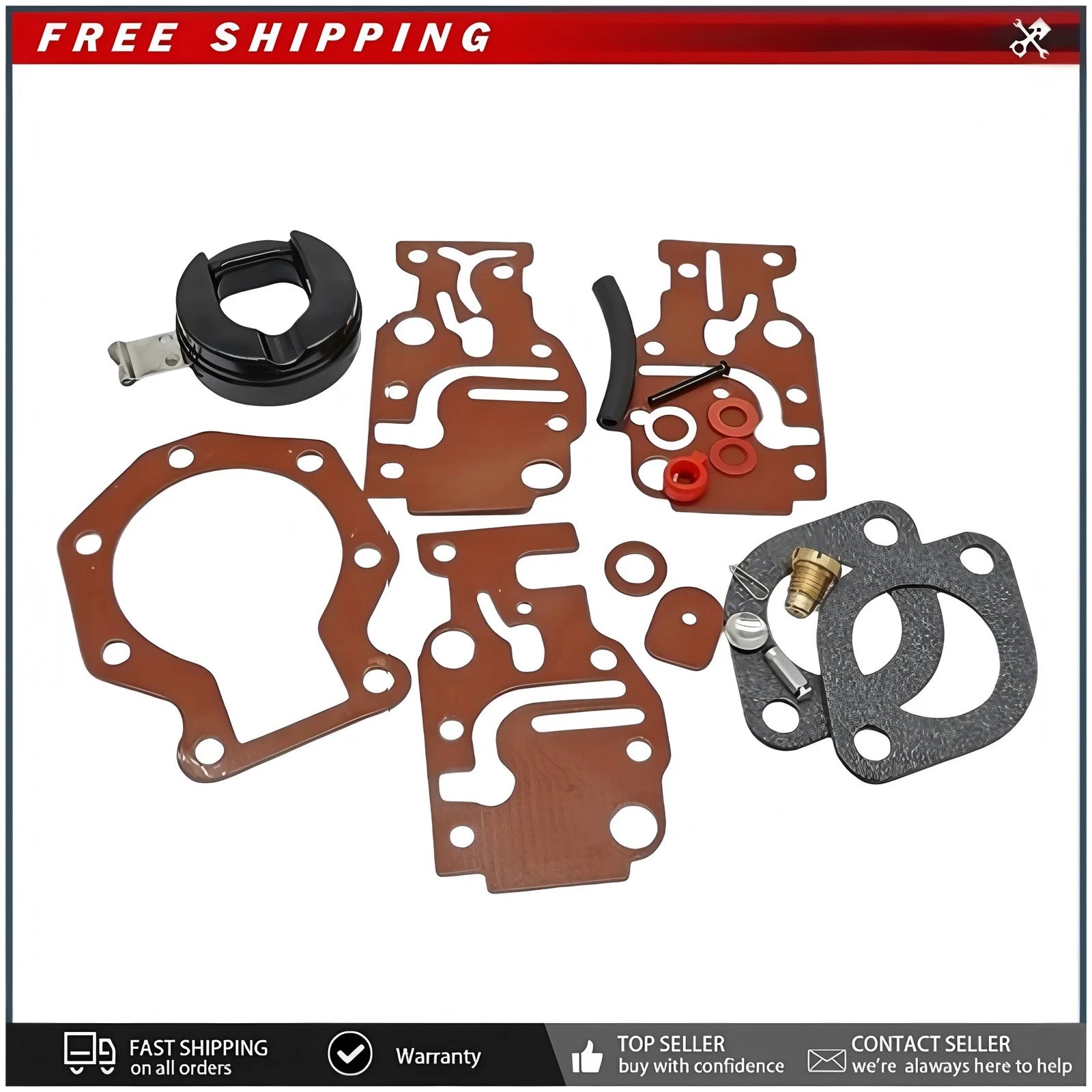 Carb Repair Kit for Johnson Evinrude 6-20 HP Outboard (439073, 18-7219)
