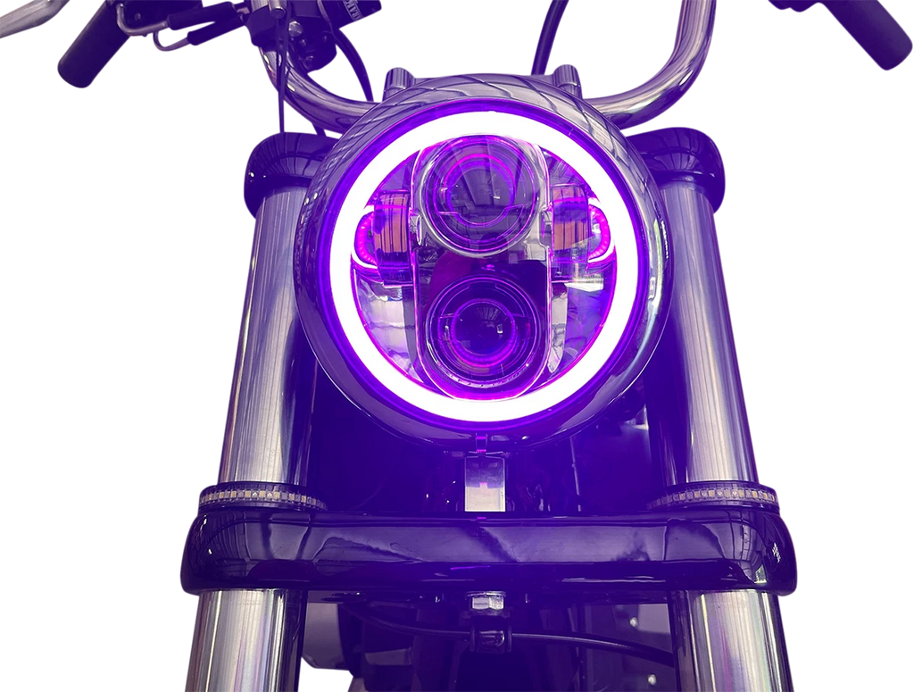 5.75" Headlamp with Mounting Ring - Chrome for Custom Dynamics (PG-575-C)
