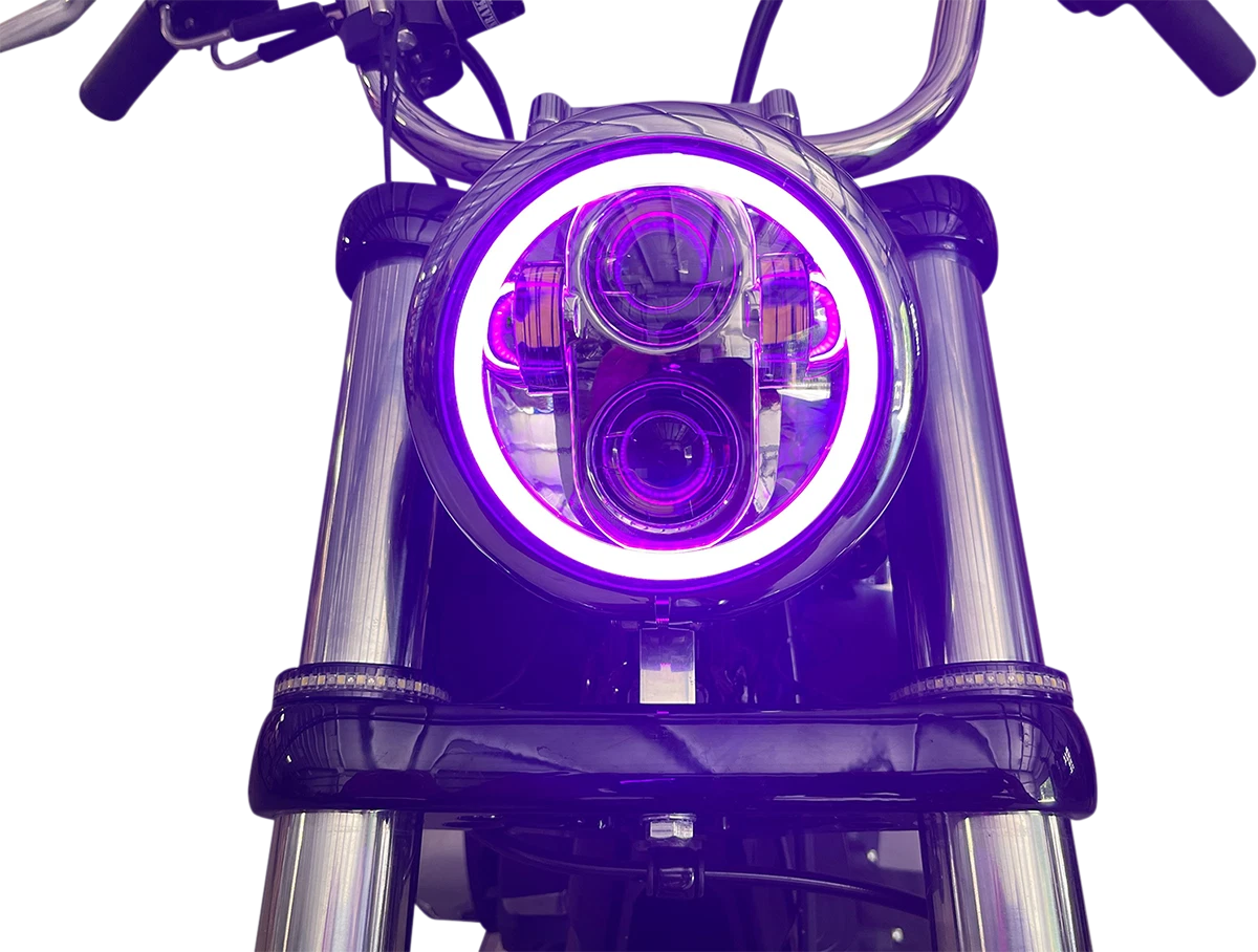 5.75" Headlamp with Mounting Ring - Chrome for Custom Dynamics (PG-575-C)