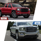 Chrome Steel Front Bumper Face Bar for GMC Sierra 1500 (2016–2018)