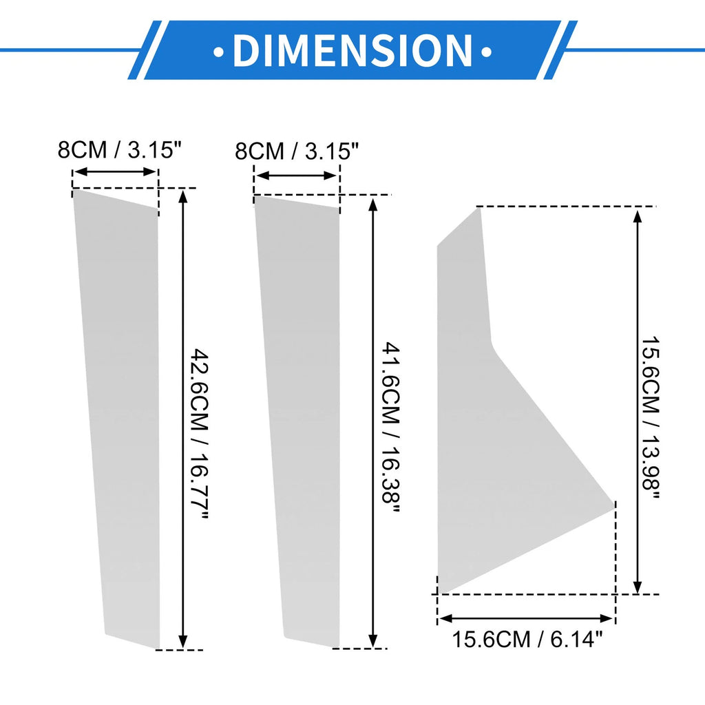 6 Pcs Door Pillar Window Trim for Hyundai Genesis G80 (2015–2022) Silver Tone