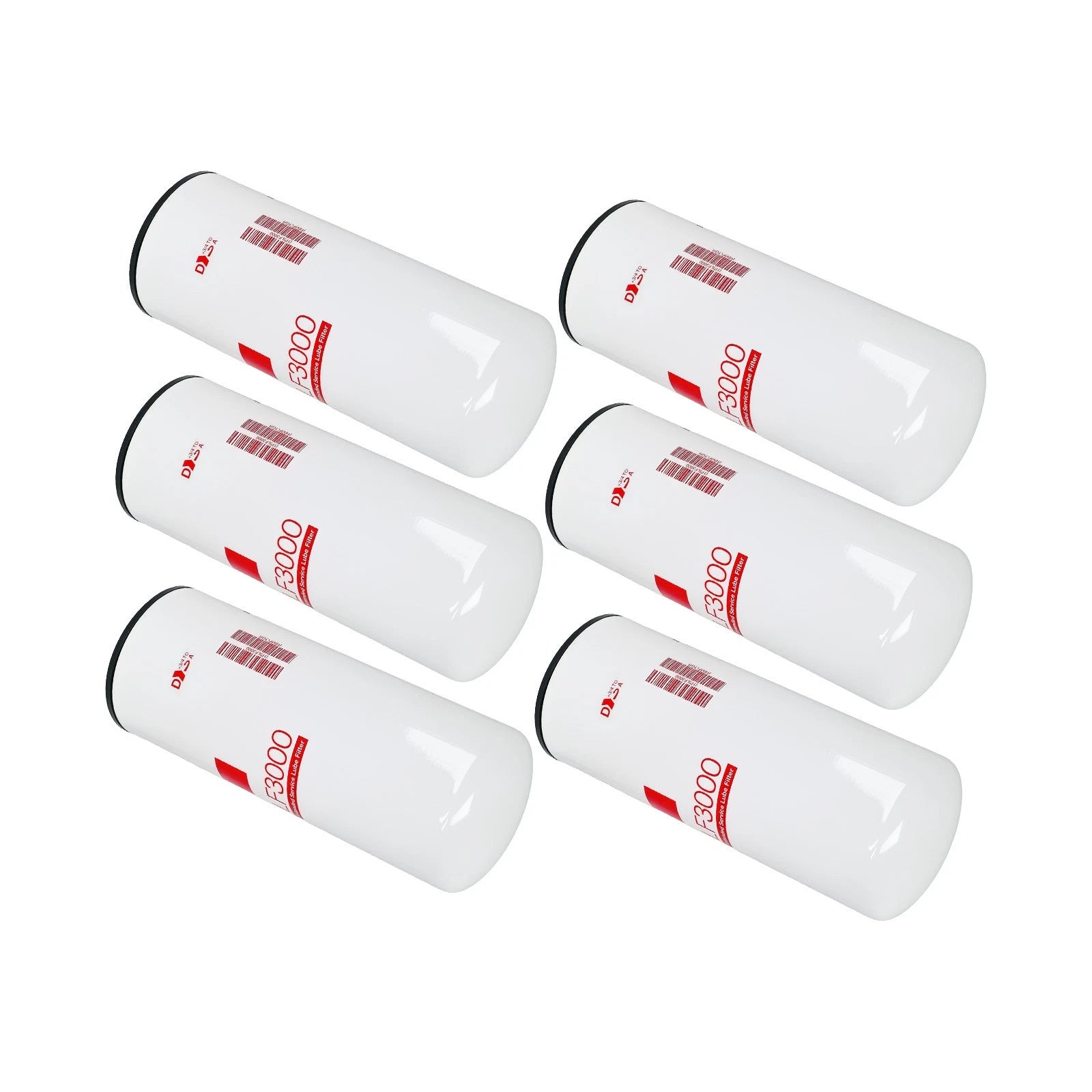 Set of 6 Oil Filters for Cummins ISC ISL Diesel Engine (8.3L 9.0L)