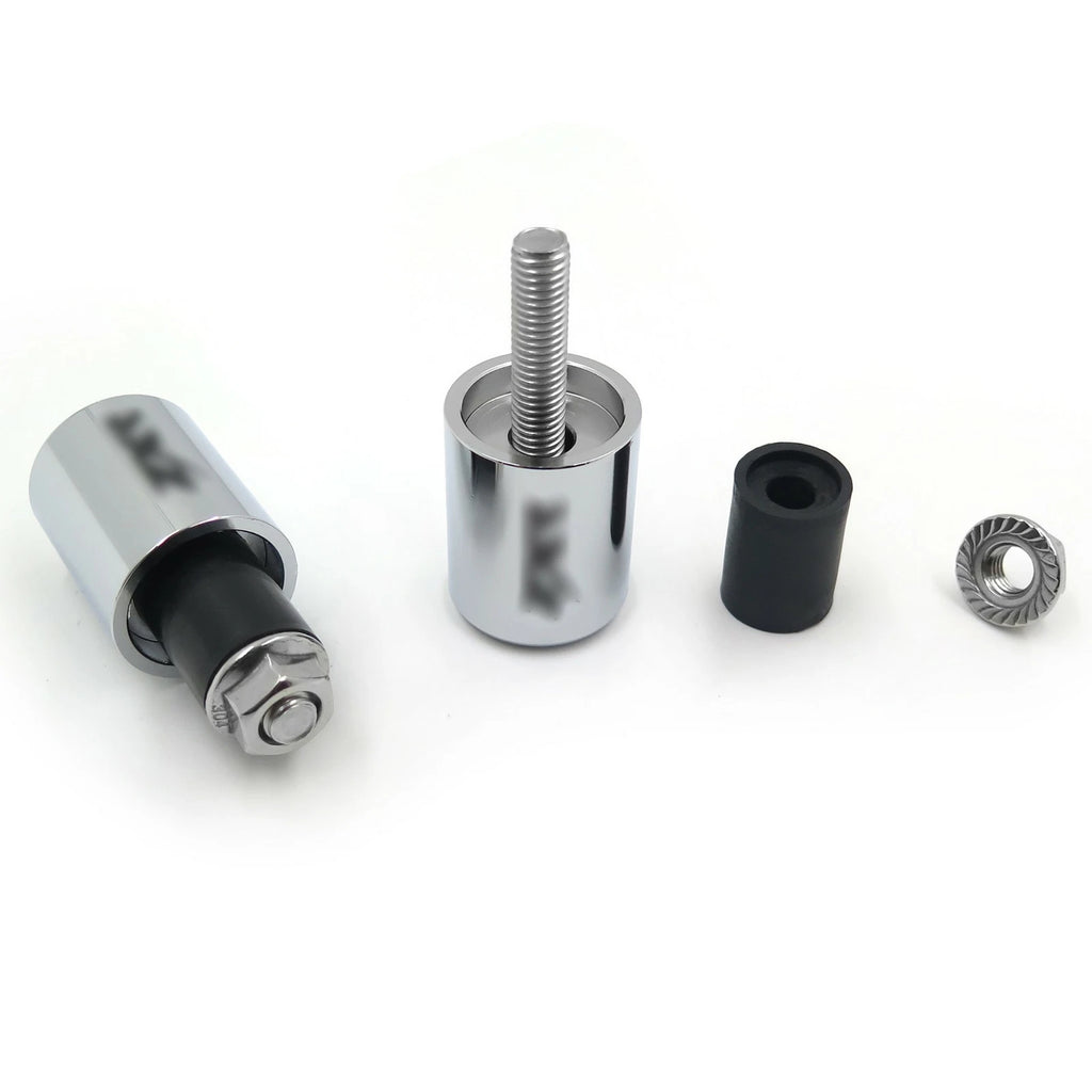 Bar Ends "ZXR" Chrome Rubber for Kawasaki Ninja 650R / EX650R (2006–2012)