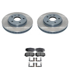 Front Rotors & Akebono ProACT Ceramic Brake Pads Kit for Buick Allure (2005–2009)
