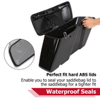 Black Hard Saddle Bags for Harley Touring Road Street Glide (2014–2024)