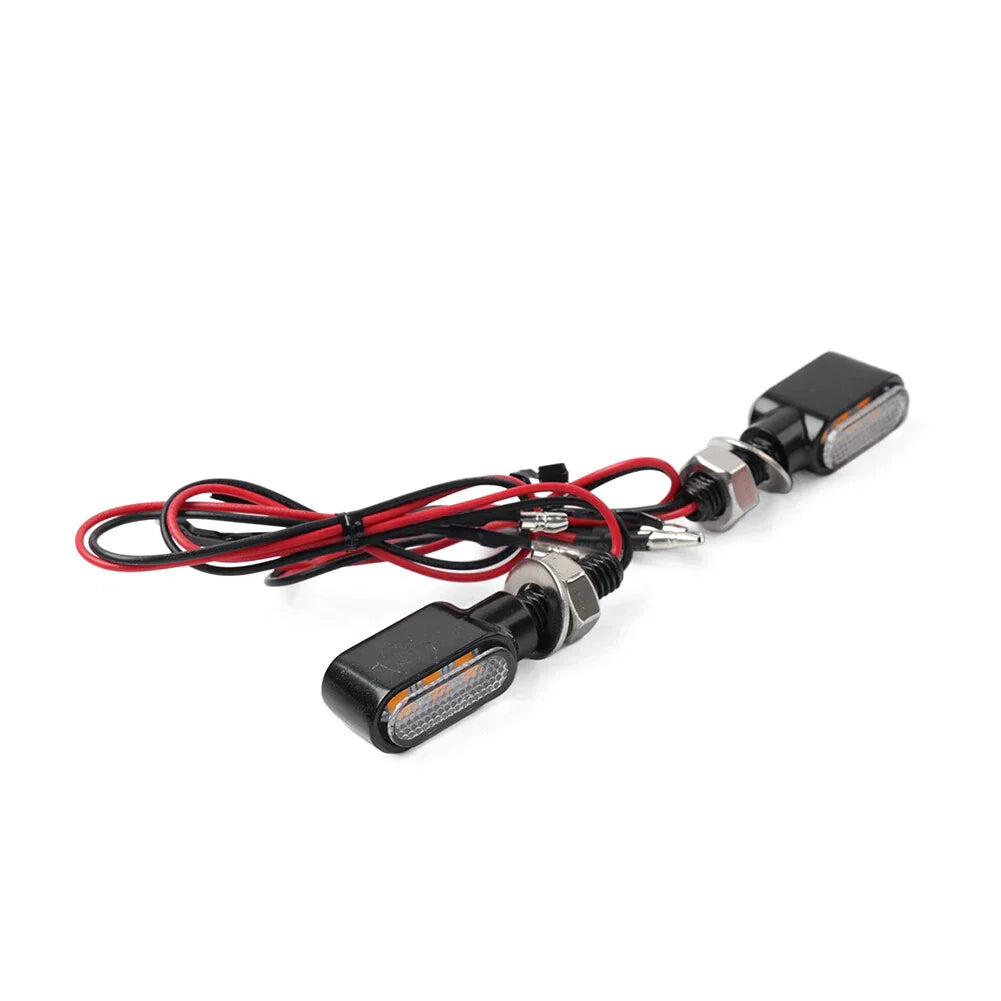 Mini Amber Motorcycle Turn Signal Blinker Lights Universal