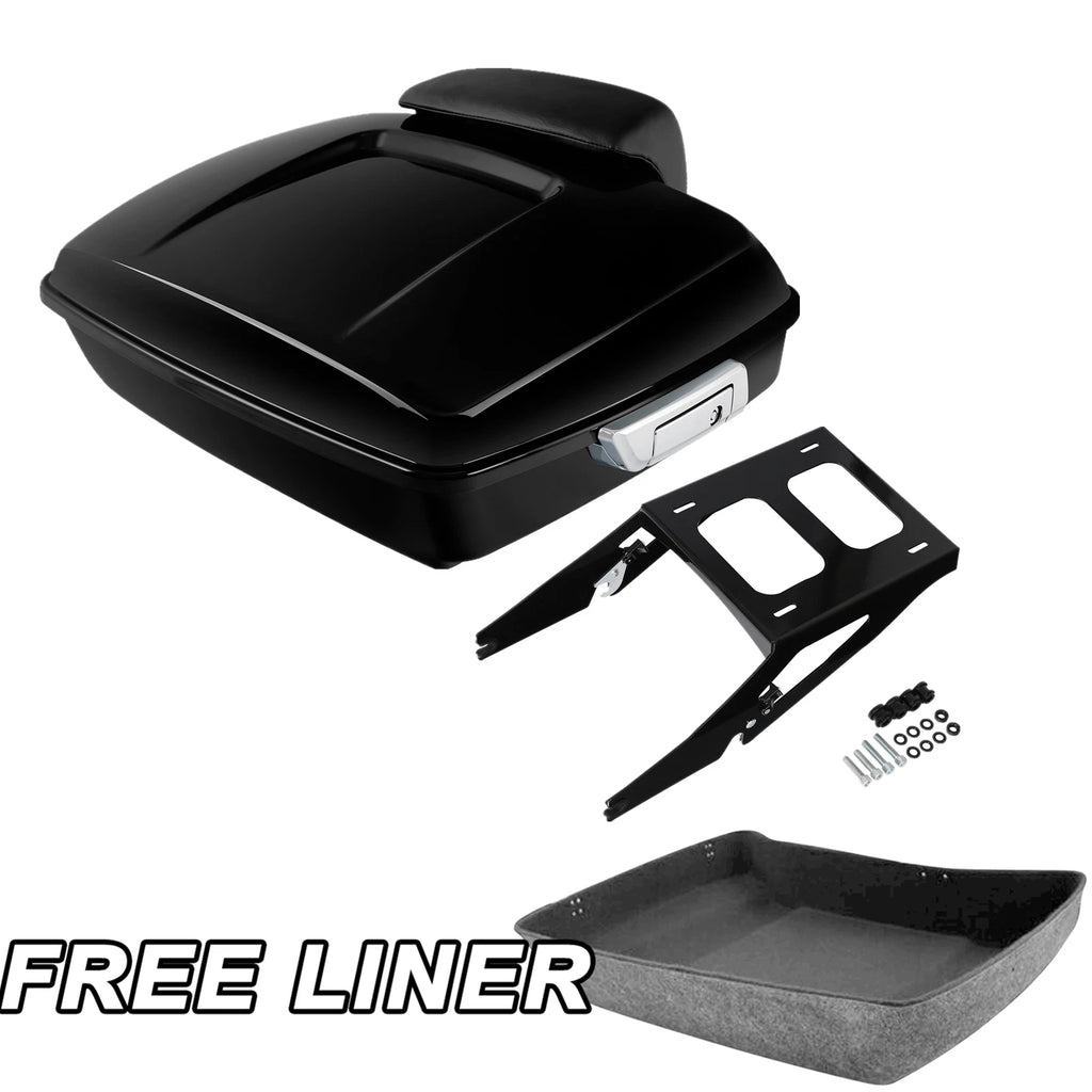 Chopped Trunk Backrest Pad Mount Rack for Harley Sport Glide FLSB (2018–2023)