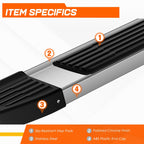 Right Side Chrome Housing Amber Corner Headlight for Ford Transit 150-350 (2015–2023)