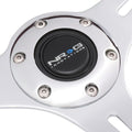 NRG 35cm Chrome 2" Deep Dish 3-Spoke Steering Wheel for Universal Fit (N/A)