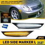 LED Front Bumper Side Marker Light for Infiniti G35 (2003–2006) Smoke