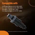 Set of 4 Fuel Injectors for Jeep TJ Wrangler 2.5L (1997–2002)