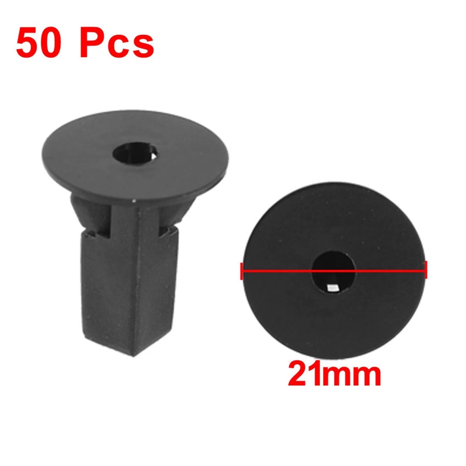 50 Pcs Black Plastic Rivet Clips for Toyota Prado (8.3x8mm Hole)