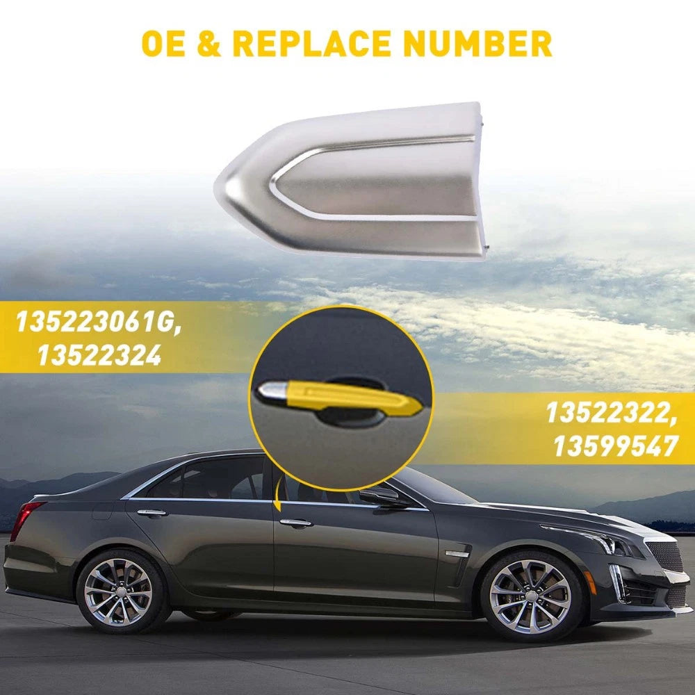 Chrome Door Lock Cylinder Cover for Cadillac XTS XT5 CT6 ATS CTS XT4 (2013–2023)