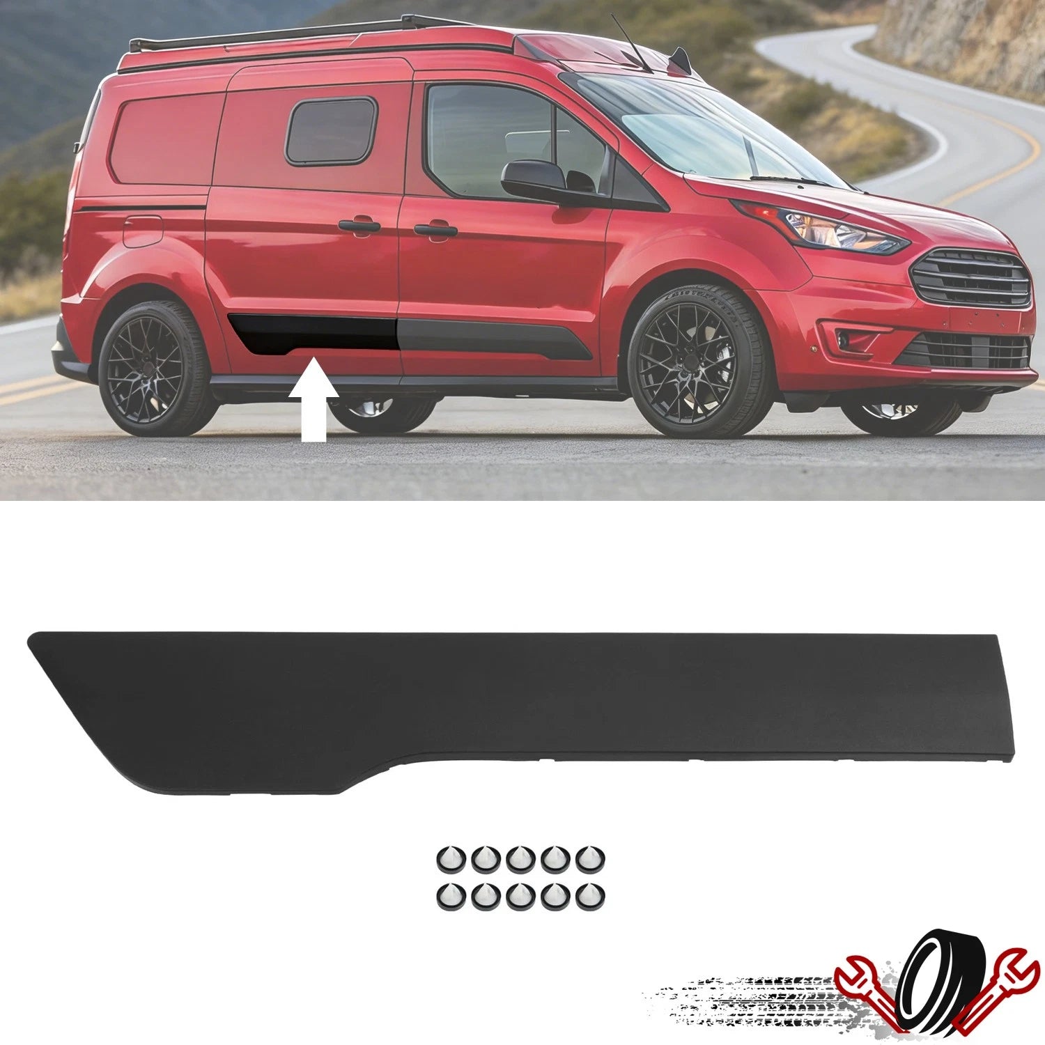 Sliding Door Body Molding Trim for Ford Transit Connect (2014–2023)