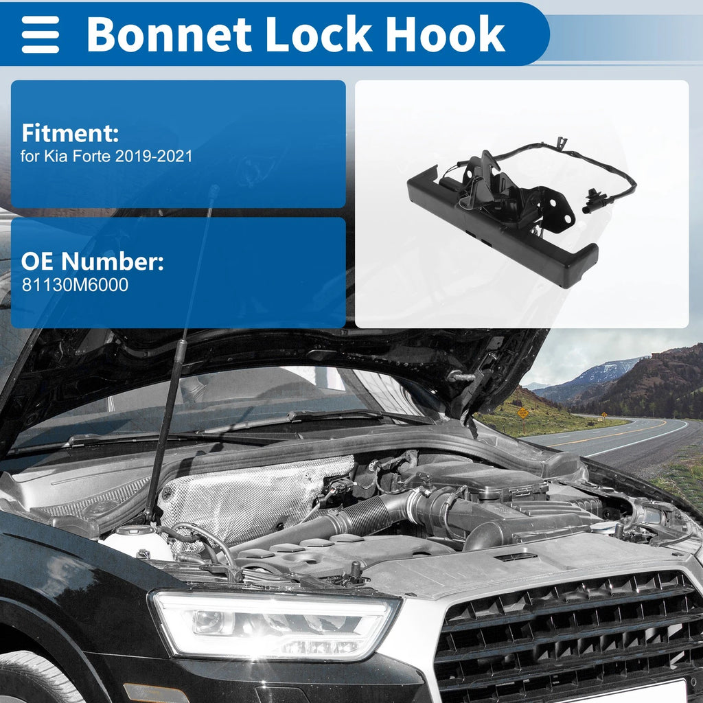 Hood Latch Assembly for Kia Forte (2019–2021) No. 81130M6000