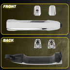 Set of 4 Chrome Exterior Door Handles for Chevy Silverado 1500 (2014–2021)