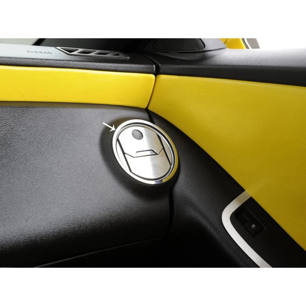 2pc Polished Stainless Steel Outer A C Vent Trim Rings for 2010–2015 Camaro