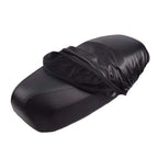 Waterproof Seat Cushion for Motorcycle Black PU Leather (Universal Fit)