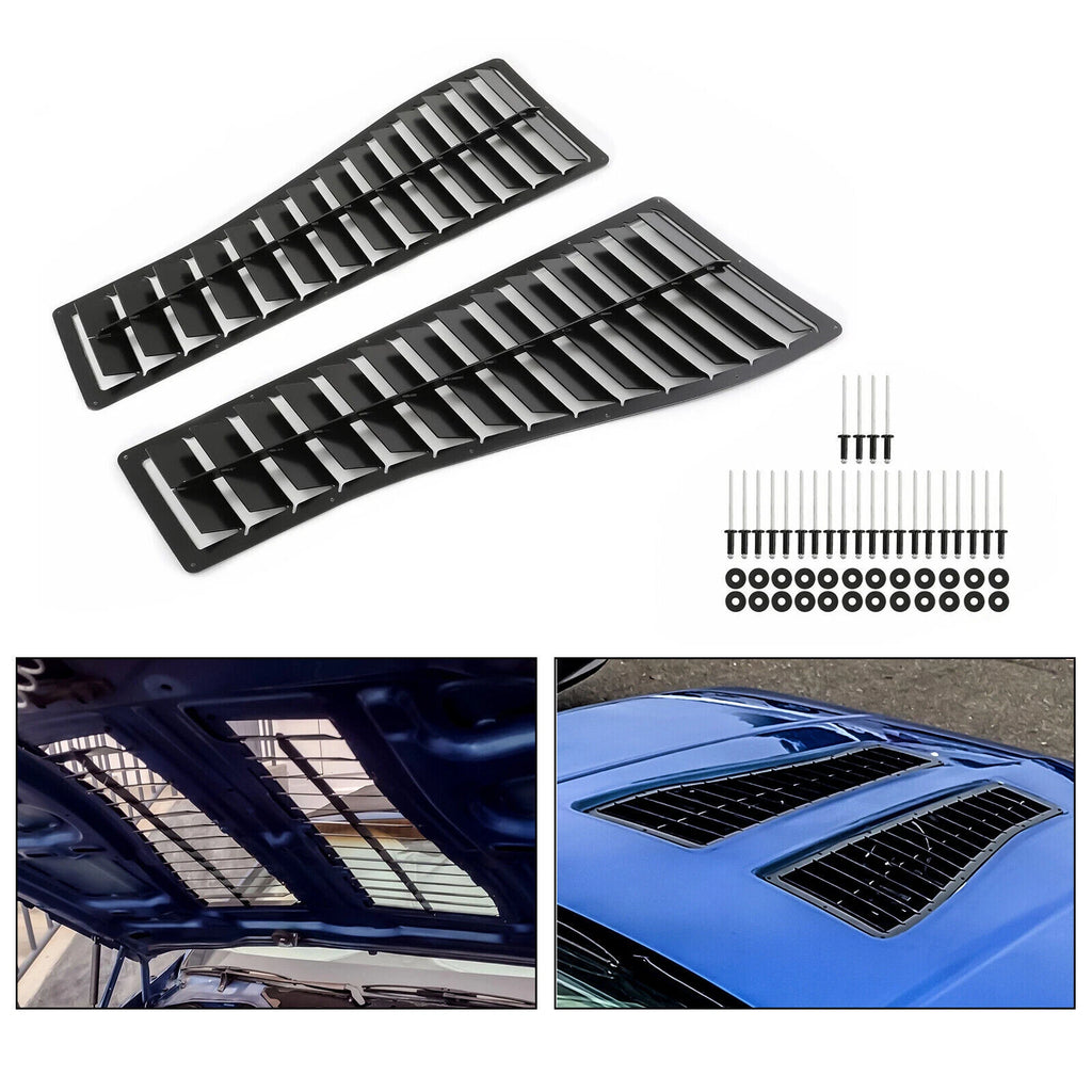 Steel Hood Louver Scoop Pair for Camaro Z28/IROC-Z (1985–1990)
