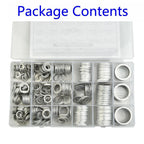 450pcs Oil Washers Flat Gasket Seal for (Metric)