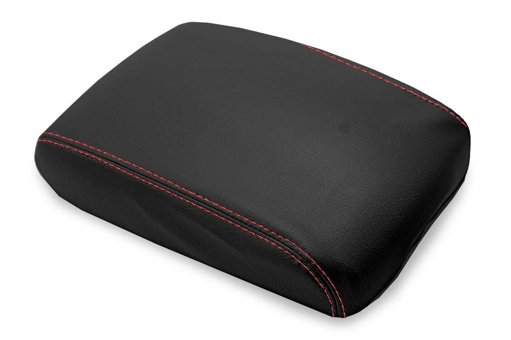 Console Lid Pull Over Cover Leather for Infiniti FX35 (2009–2012) Red Stitch