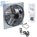 24" Wall Mounted Exhaust Fan with Automatic Shutter for Attic