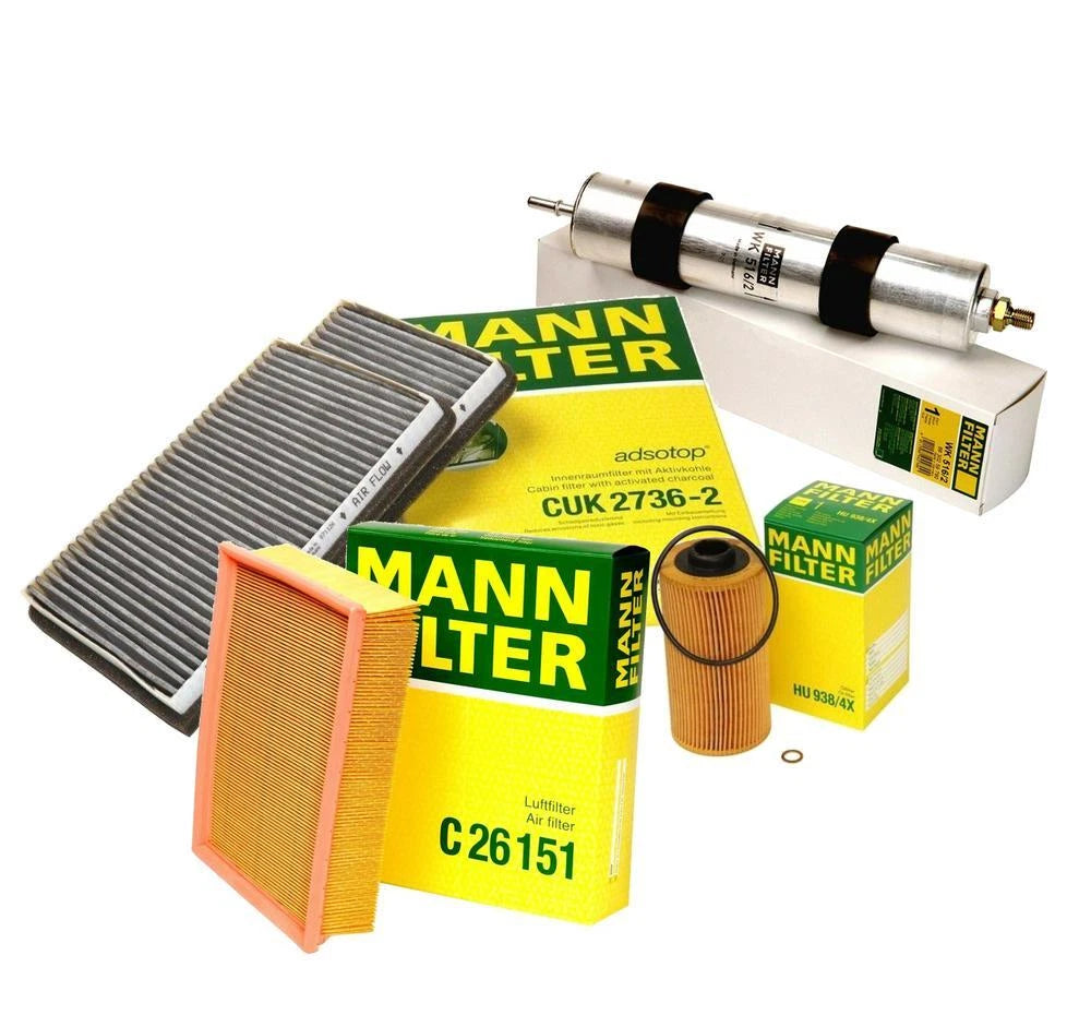 Mann Oil Air Carbon Cabin Fuel Filter Service Kit for BMW E39 M5 (2000)