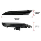 2X Smoked Amber Bumper Side Marker Turn Signal Lights for Porsche 911 (2019–Present)